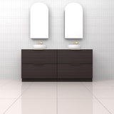 Celeste Duo - 1800mm Espresso Oak Freestanding Vanity