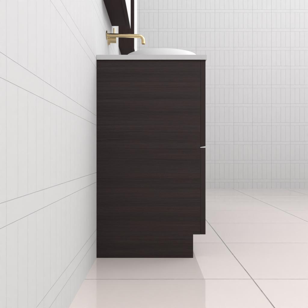 Celeste Duo - 1800mm Espresso Oak Freestanding Vanity