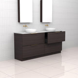 Celeste Duo - 1800mm Espresso Oak Freestanding Vanity