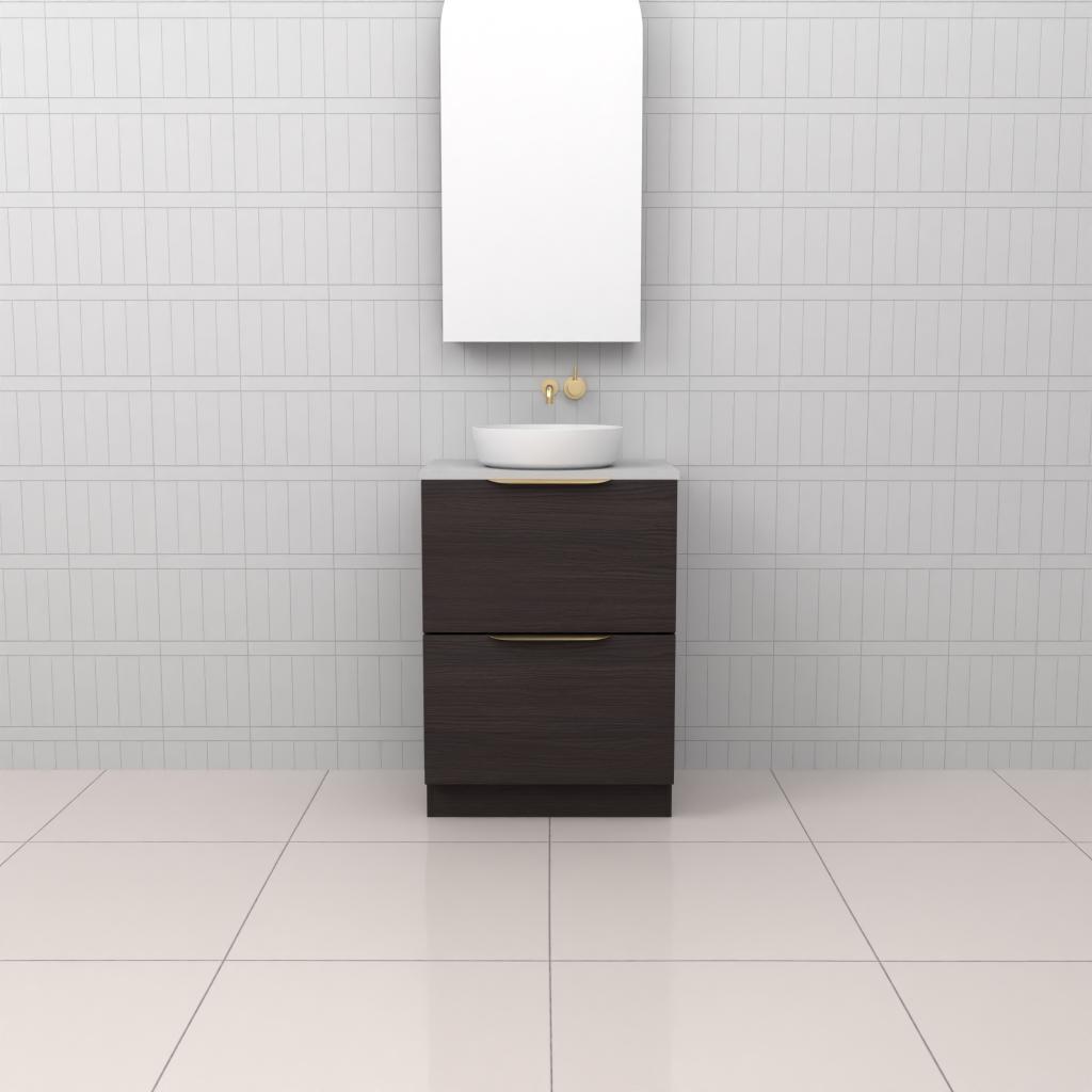 Celeste Duo - 600mm Espresso Oak Freestanding Vanity