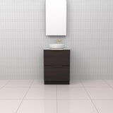 Celeste Duo - 600mm Espresso Oak Freestanding Vanity