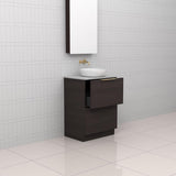 Celeste Duo - 600mm Espresso Oak Freestanding Vanity