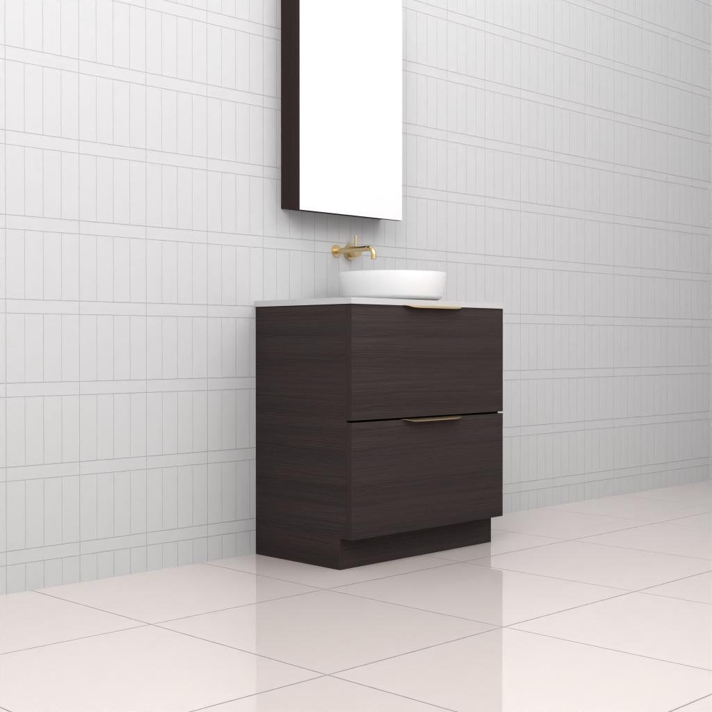 Celeste Duo - 750mm Espresso Oak Freestanding Vanity