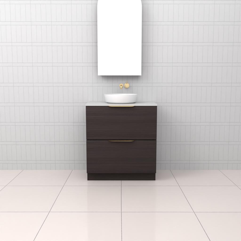 Celeste Duo - 750mm Espresso Oak Freestanding Vanity