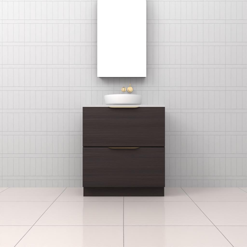 Celeste Duo - 750mm Espresso Oak Freestanding Vanity