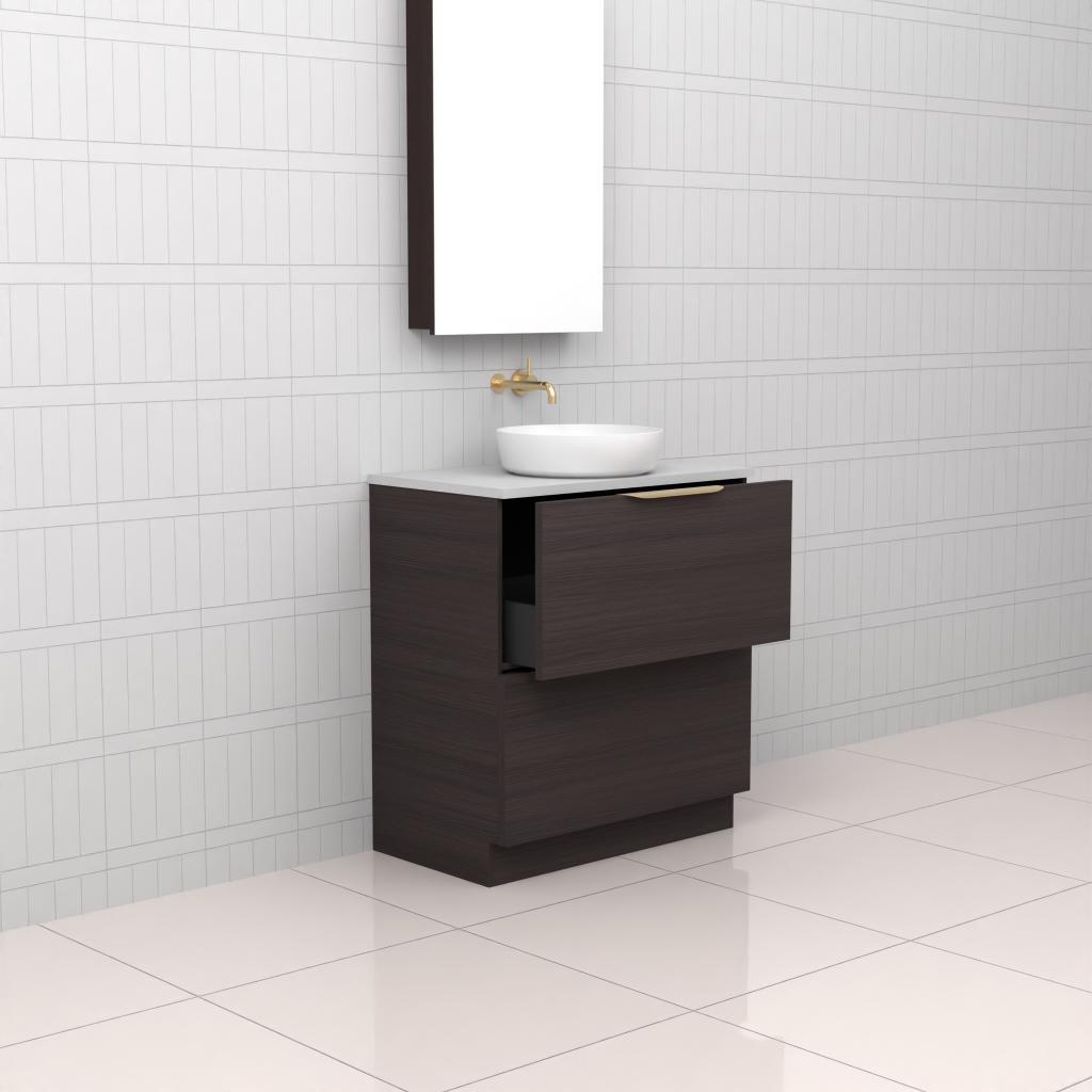 Celeste Duo - 750mm Espresso Oak Freestanding Vanity