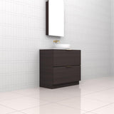 Celeste Duo - 900mm Espresso Oak Freestanding Vanity