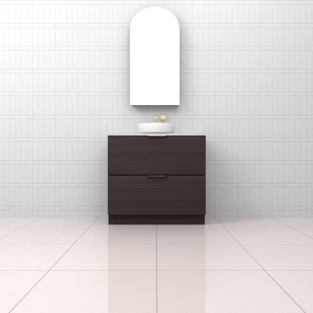 Celeste Duo - 900mm Espresso Oak Freestanding Vanity