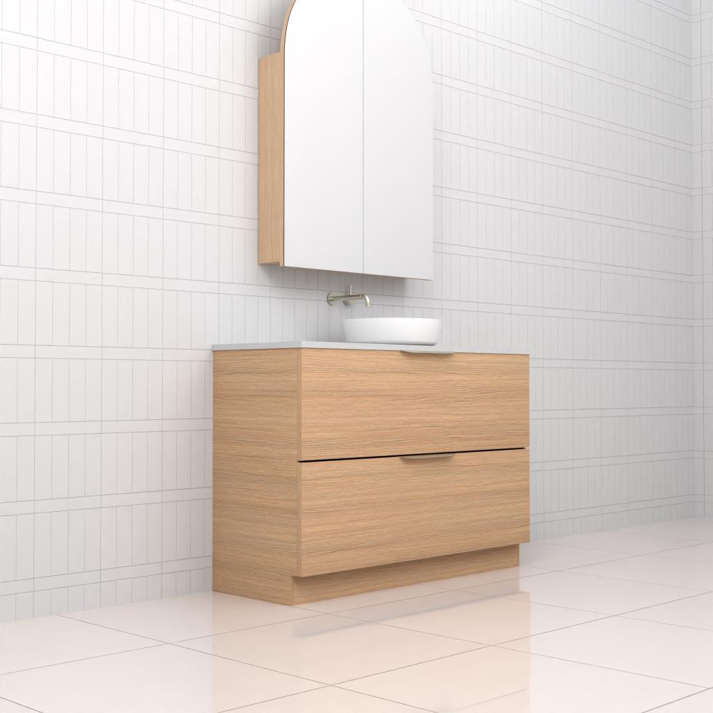 Celeste Duo - 1200mm Nordic Oak Freestanding Vanity
