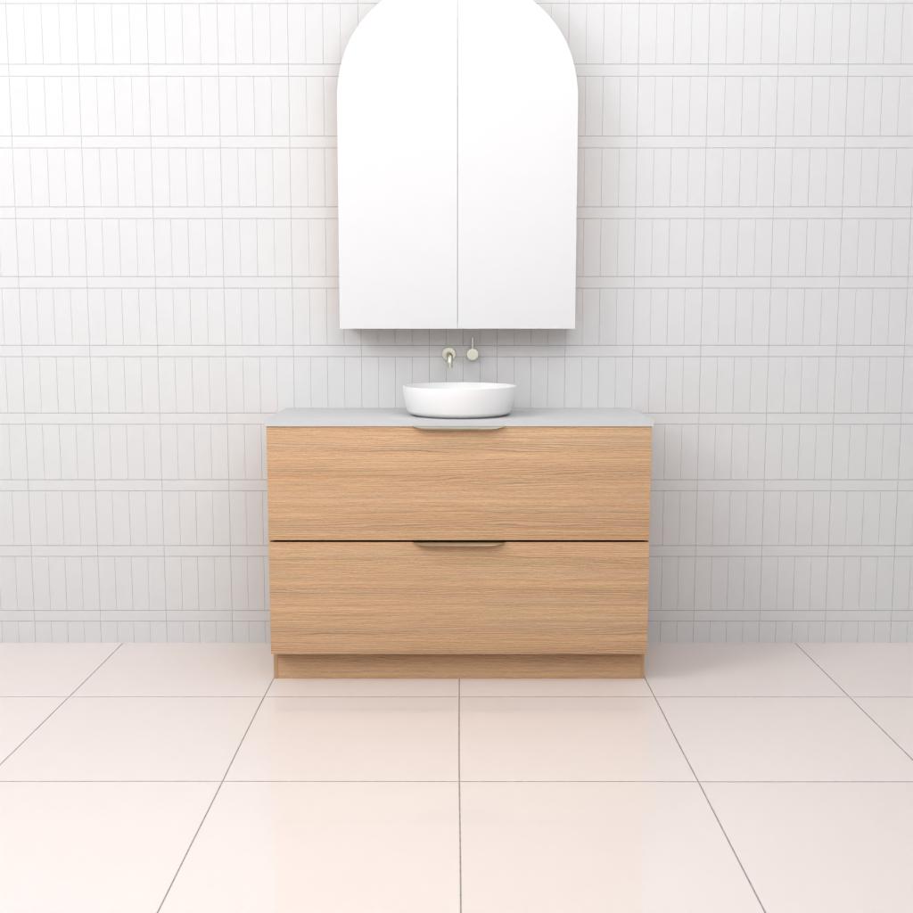 Celeste Duo - 1200mm Nordic Oak Freestanding Vanity