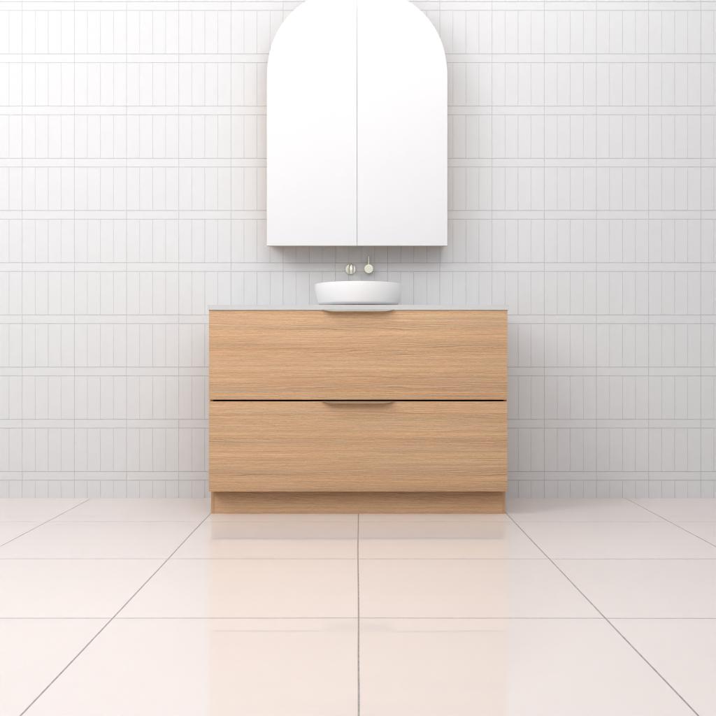 Celeste Duo - 1200mm Nordic Oak Freestanding Vanity