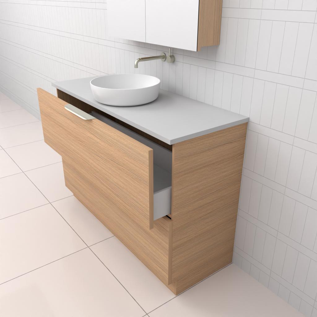 Celeste Duo - 1200mm Nordic Oak Freestanding Vanity