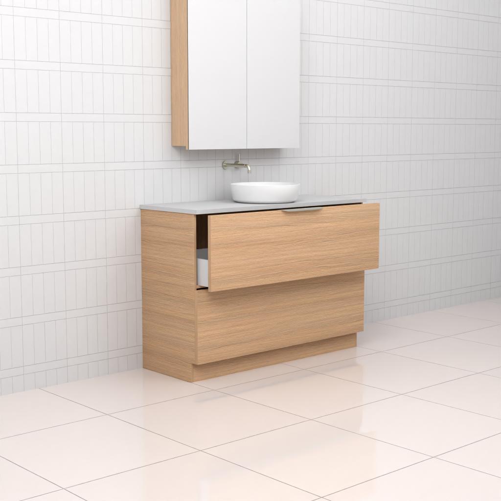 Celeste Duo - 1200mm Nordic Oak Freestanding Vanity