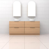Celeste Duo - 1800mm Nordic Oak Freestanding Vanity