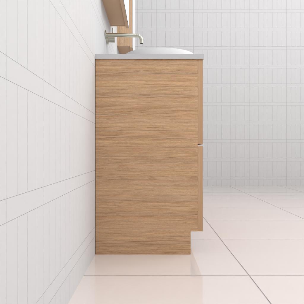Celeste Duo - 1800mm Nordic Oak Freestanding Vanity