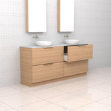 Celeste Duo - 1800mm Nordic Oak Freestanding Vanity
