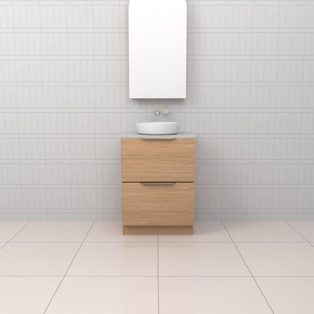 Celeste Duo - 600mm Nordic Oak Freestanding Vanity