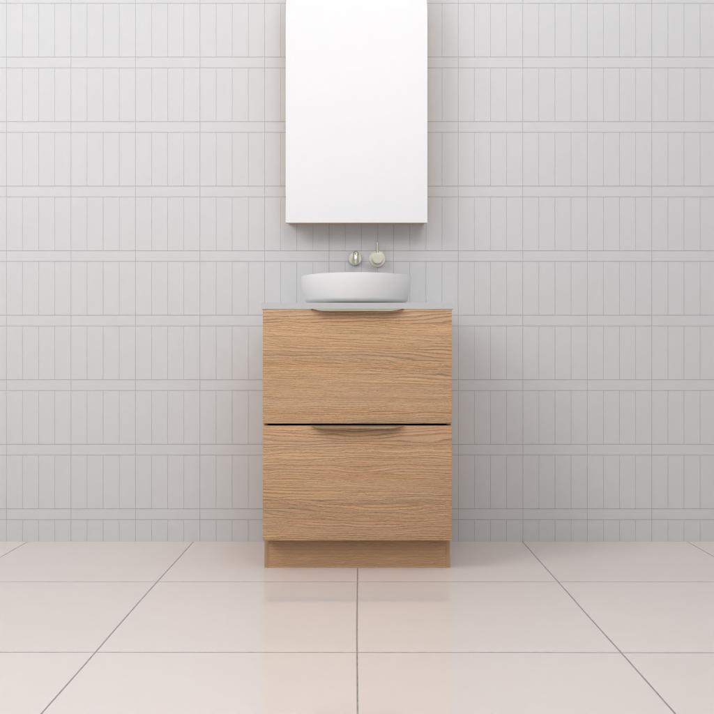 Celeste Duo - 600mm Nordic Oak Freestanding Vanity