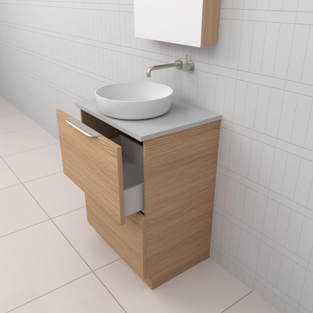 Celeste Duo - 600mm Nordic Oak Freestanding Vanity