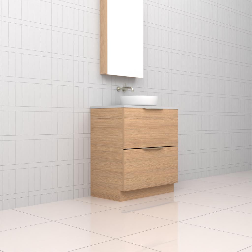 Celeste Duo - 750mm Nordic Oak Freestanding Vanity