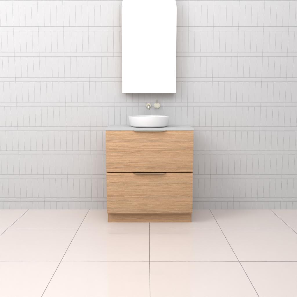 Celeste Duo - 750mm Nordic Oak Freestanding Vanity