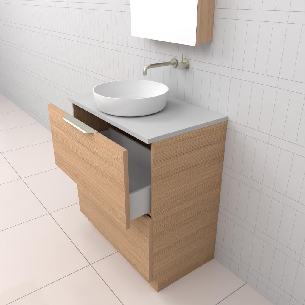 Celeste Duo - 750mm Nordic Oak Freestanding Vanity