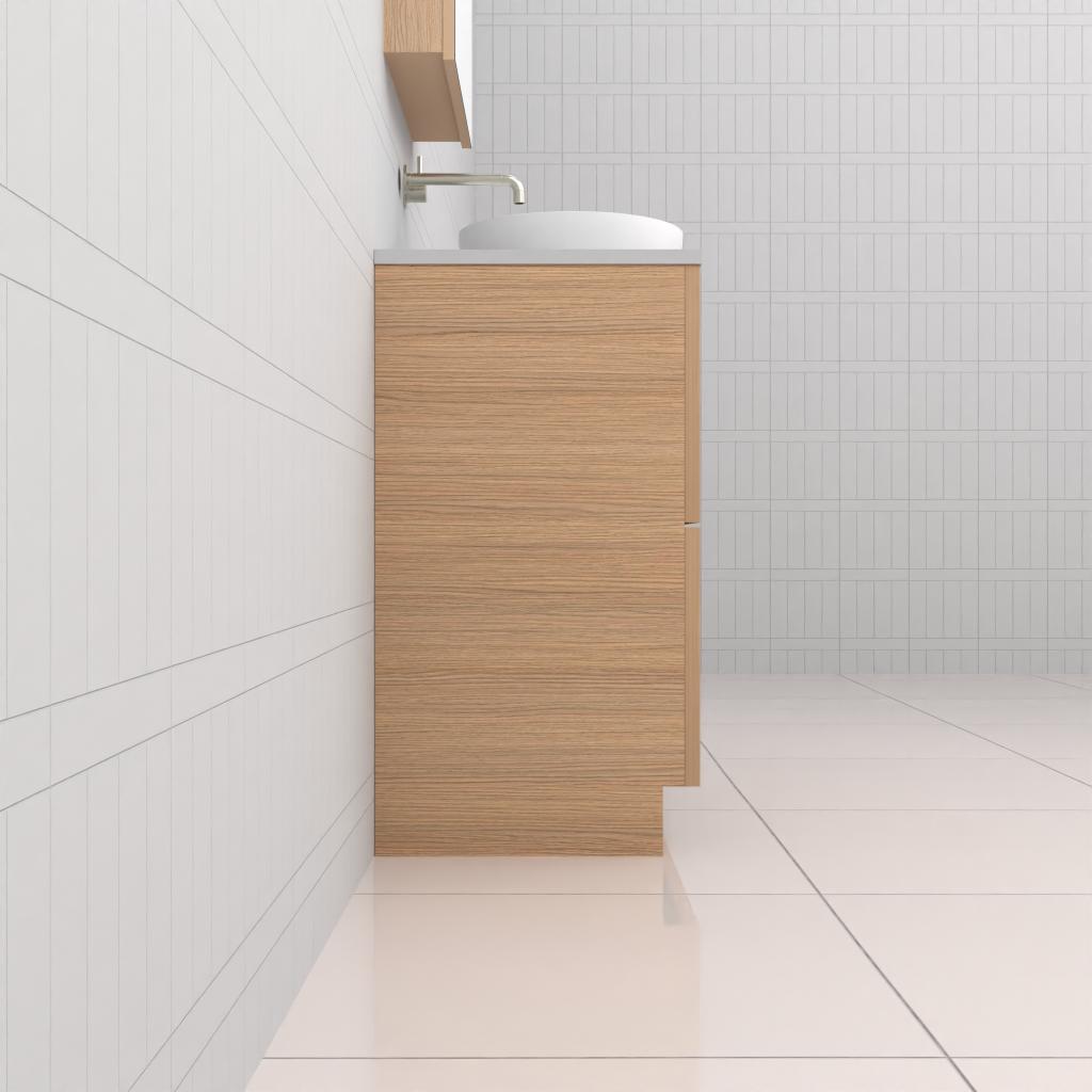 Celeste Duo - 750mm Nordic Oak Freestanding Vanity