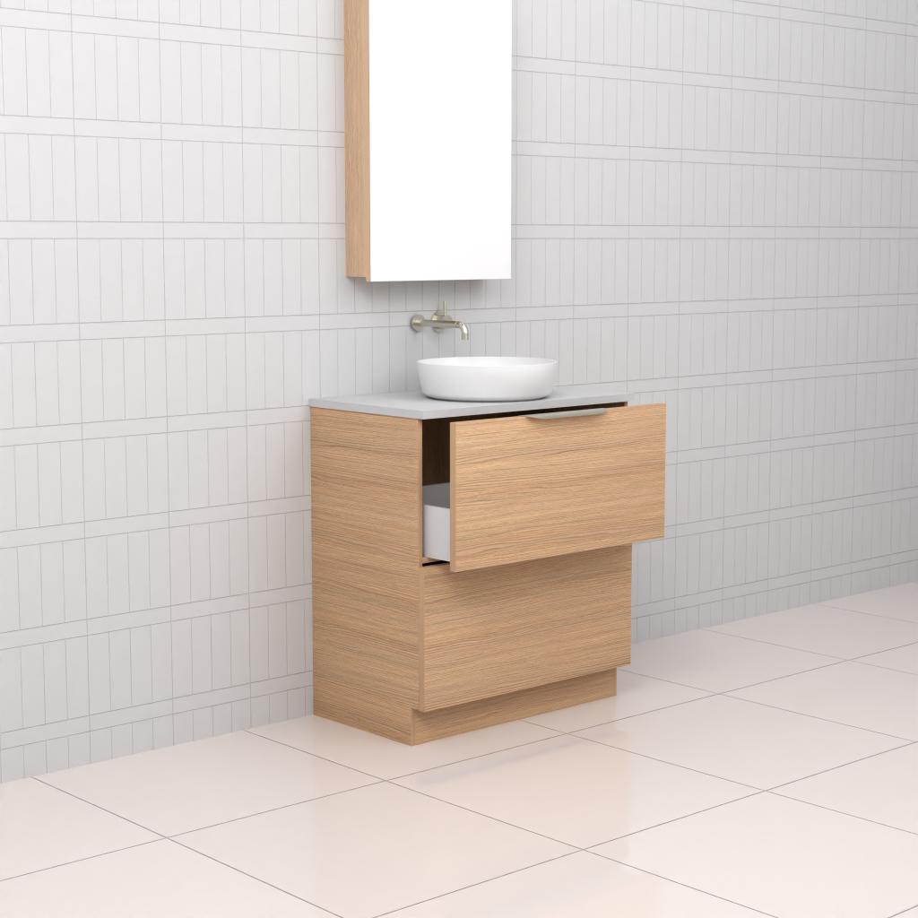 Celeste Duo - 750mm Nordic Oak Freestanding Vanity