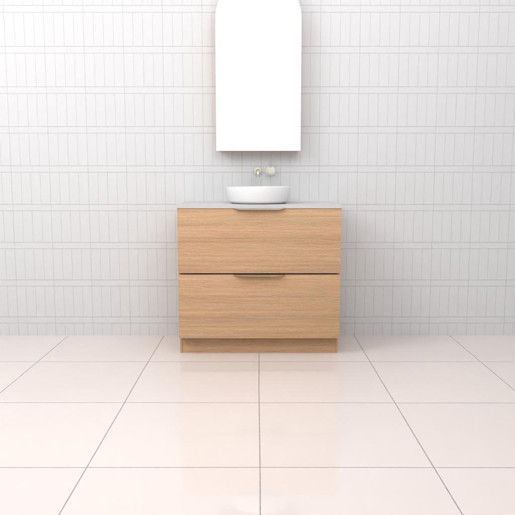 Celeste Duo - 900mm Nordic Oak Freestanding Vanity