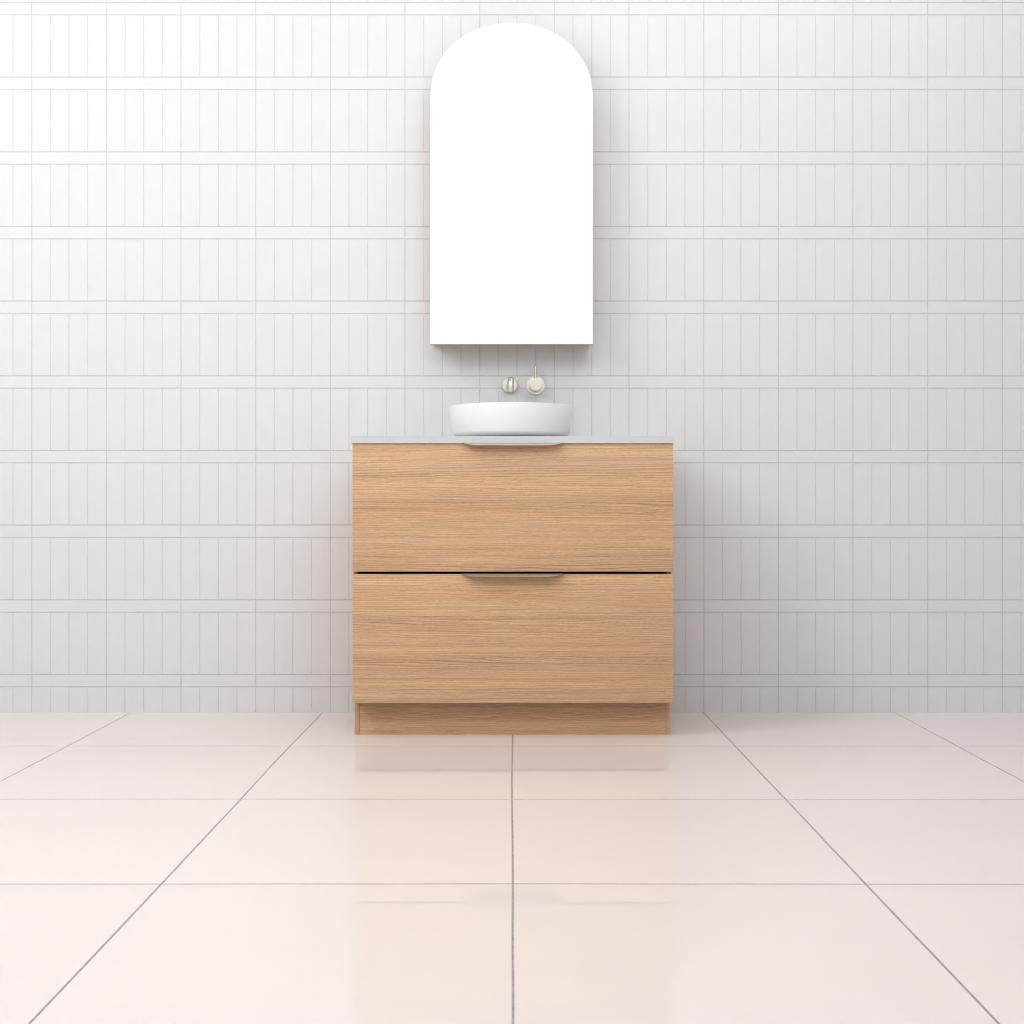 Celeste Duo - 900mm Nordic Oak Freestanding Vanity