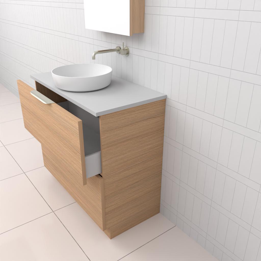 Celeste Duo - 900mm Nordic Oak Freestanding Vanity