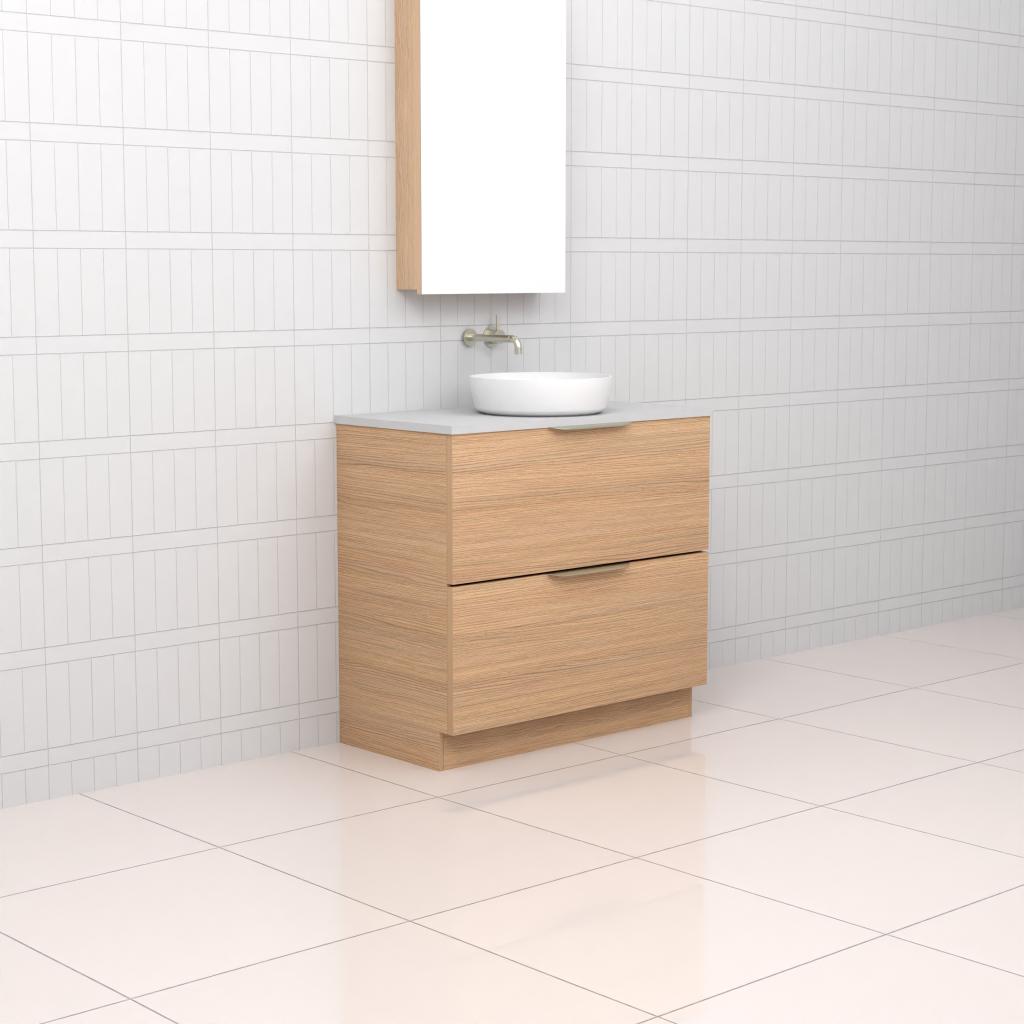 Celeste Duo - 900mm Nordic Oak Freestanding Vanity