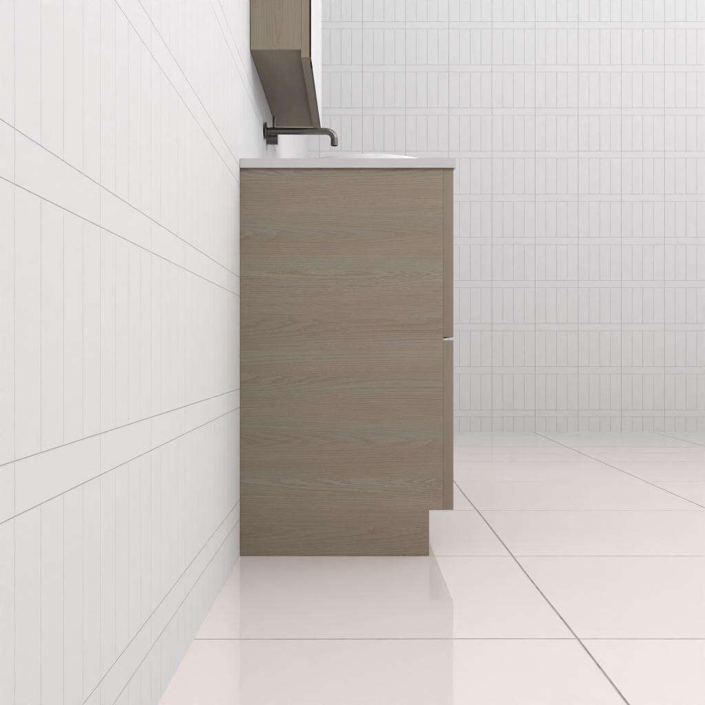 Celeste Duo - 1200mm Smoked Ash Freestanding Vanity