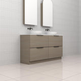 Celeste Duo - 1500mm Smoked Ash Freestanding Vanity