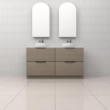 Celeste Duo - 1500mm Smoked Ash Freestanding Vanity