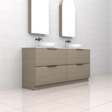 Celeste Duo - 1800mm Smoked Ash Freestanding Vanity