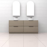 Celeste Duo - 1800mm Smoked Ash Freestanding Vanity