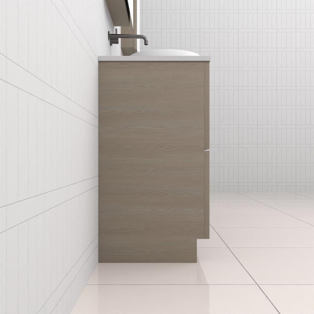Celeste Duo - 1800mm Smoked Ash Freestanding Vanity