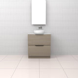 Celeste Duo - 750mm Smoked Ash Freestanding Vanity