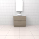 Celeste Duo - 900mm Smoked Ash Freestanding Vanity