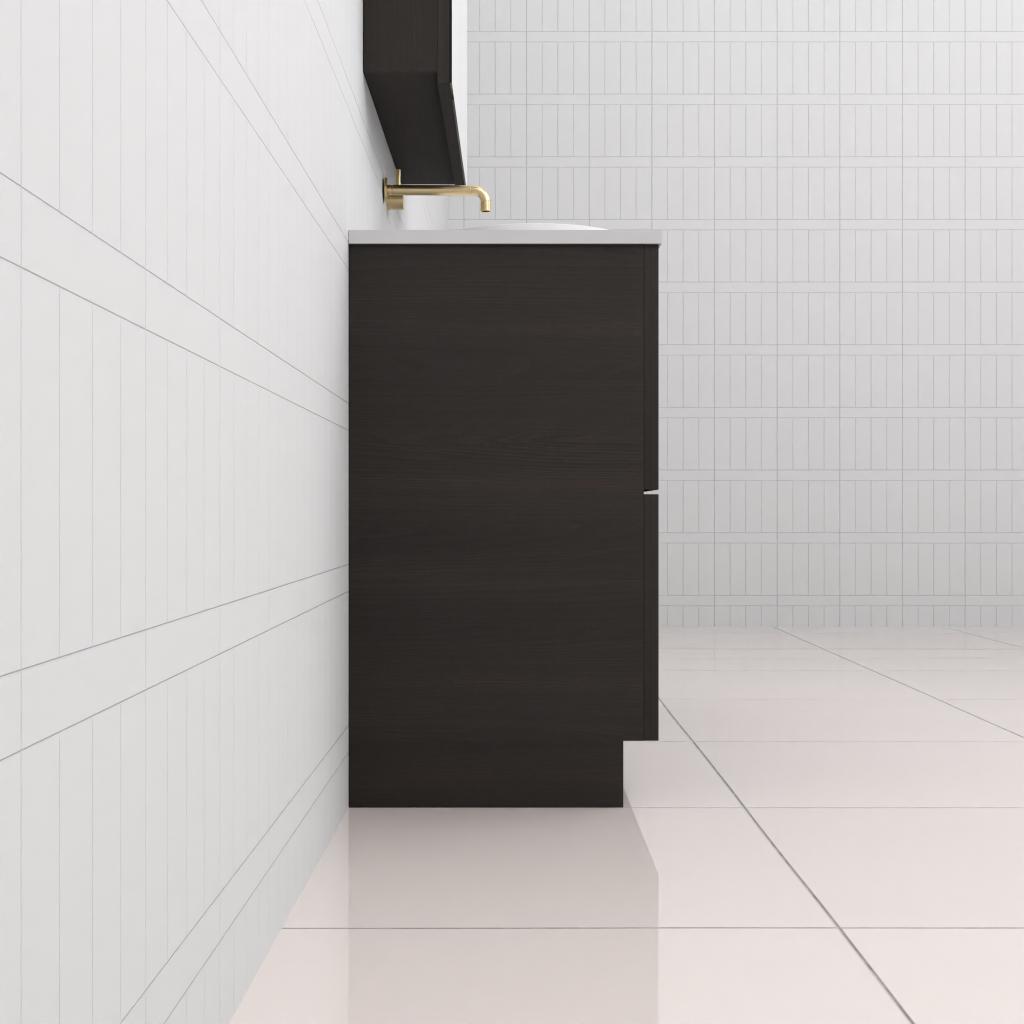 Celeste Duo - 1200mm Smoked Onyx Freestanding Vanity