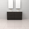 Celeste Duo - 1500mm Smoked Onyx Freestanding Vanity
