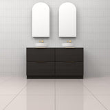 Celeste Duo - 1500mm Smoked Onyx Freestanding Vanity