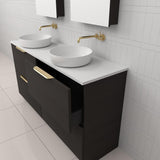 Celeste Duo - 1500mm Smoked Onyx Freestanding Vanity