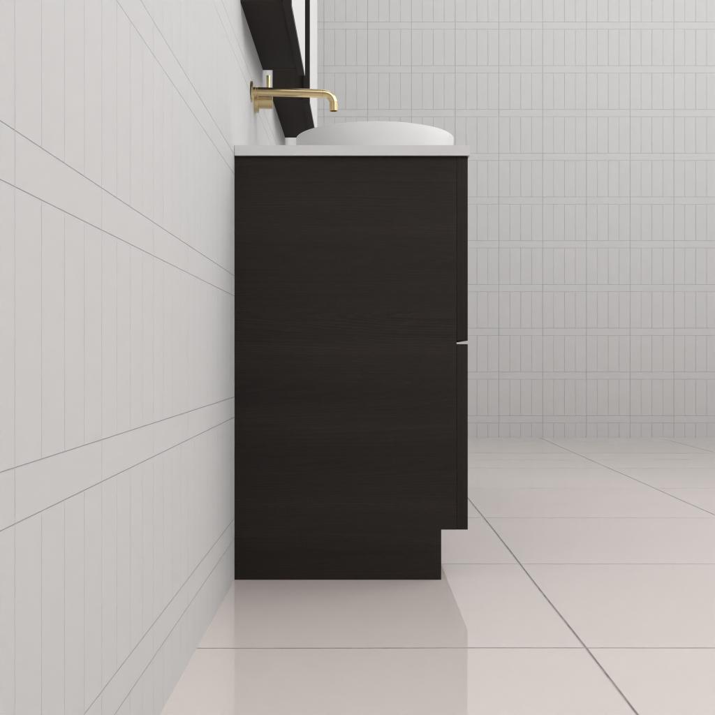 Celeste Duo - 1500mm Smoked Onyx Freestanding Vanity