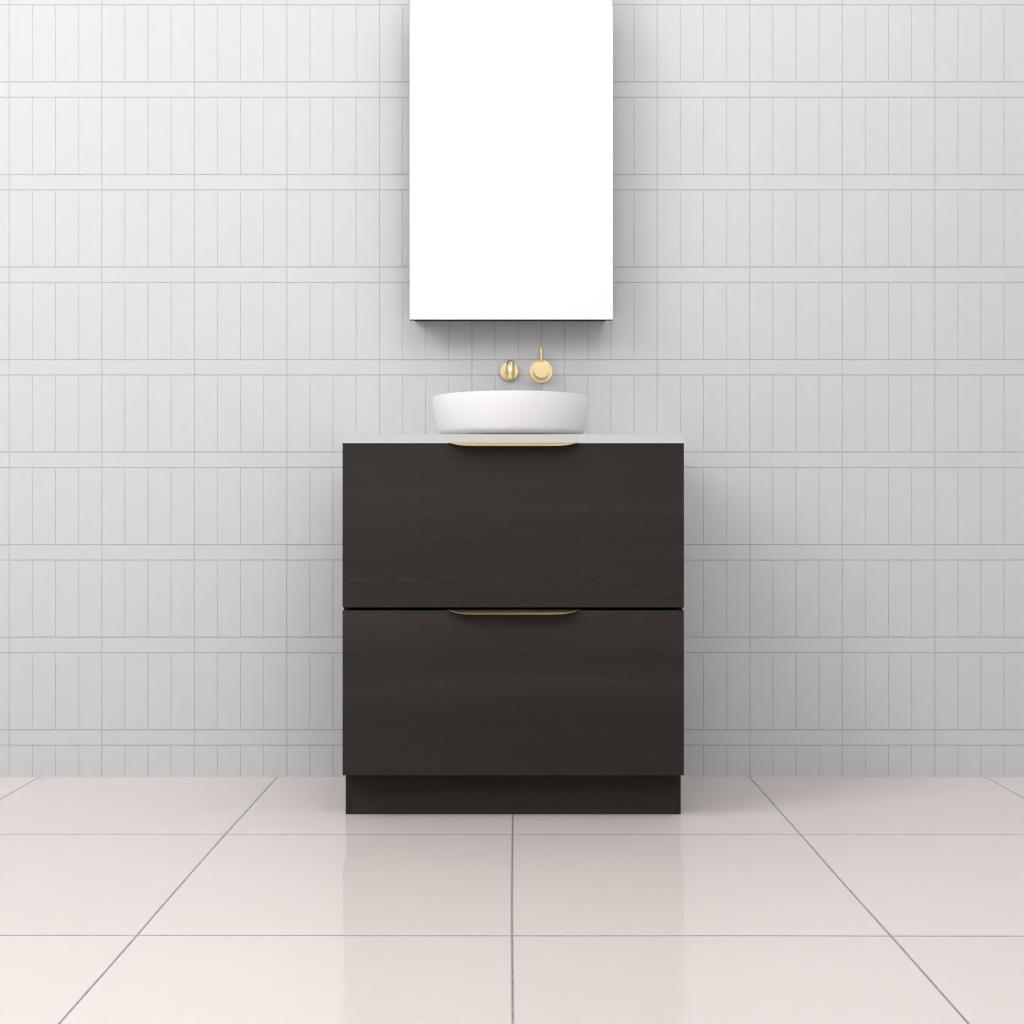 Celeste Duo - 750mm Smoked Onyx Freestanding Vanity