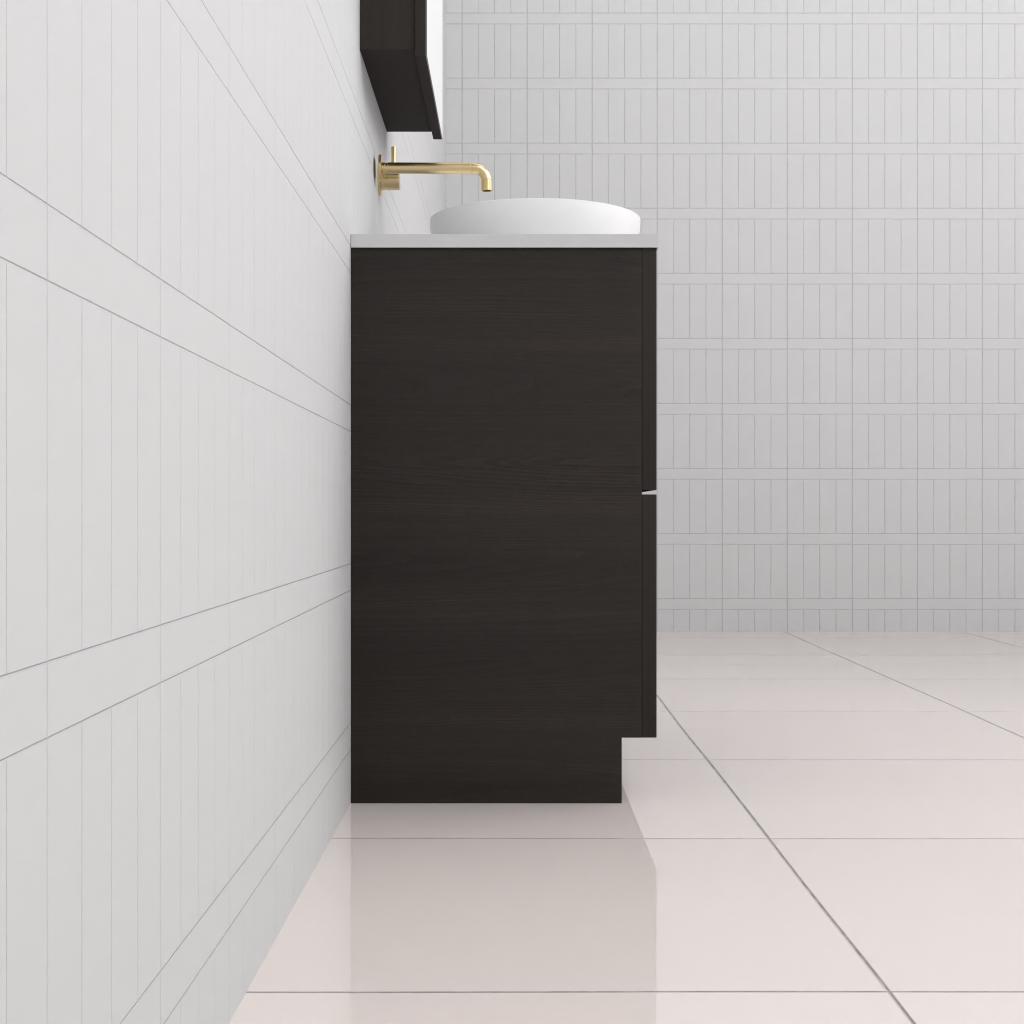 Celeste Duo - 750mm Smoked Onyx Freestanding Vanity