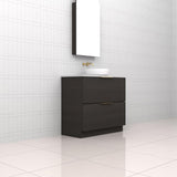 Celeste Duo - 900mm Smoked Onyx Freestanding Vanity