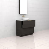 Celeste Duo - 900mm Smoked Onyx Freestanding Vanity