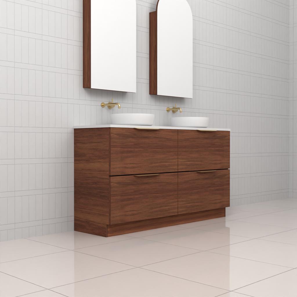 Celeste Duo - 1500mm Tasmanian Blackwood Freestanding Vanity